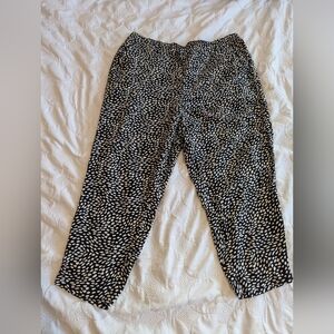 High-waisted Playa Taper Pants 2X Black Leopard